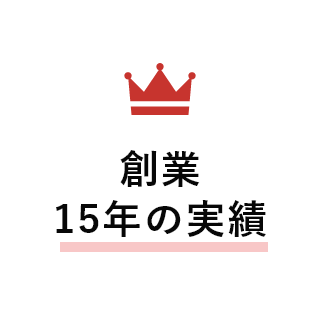 創業 15年の実績